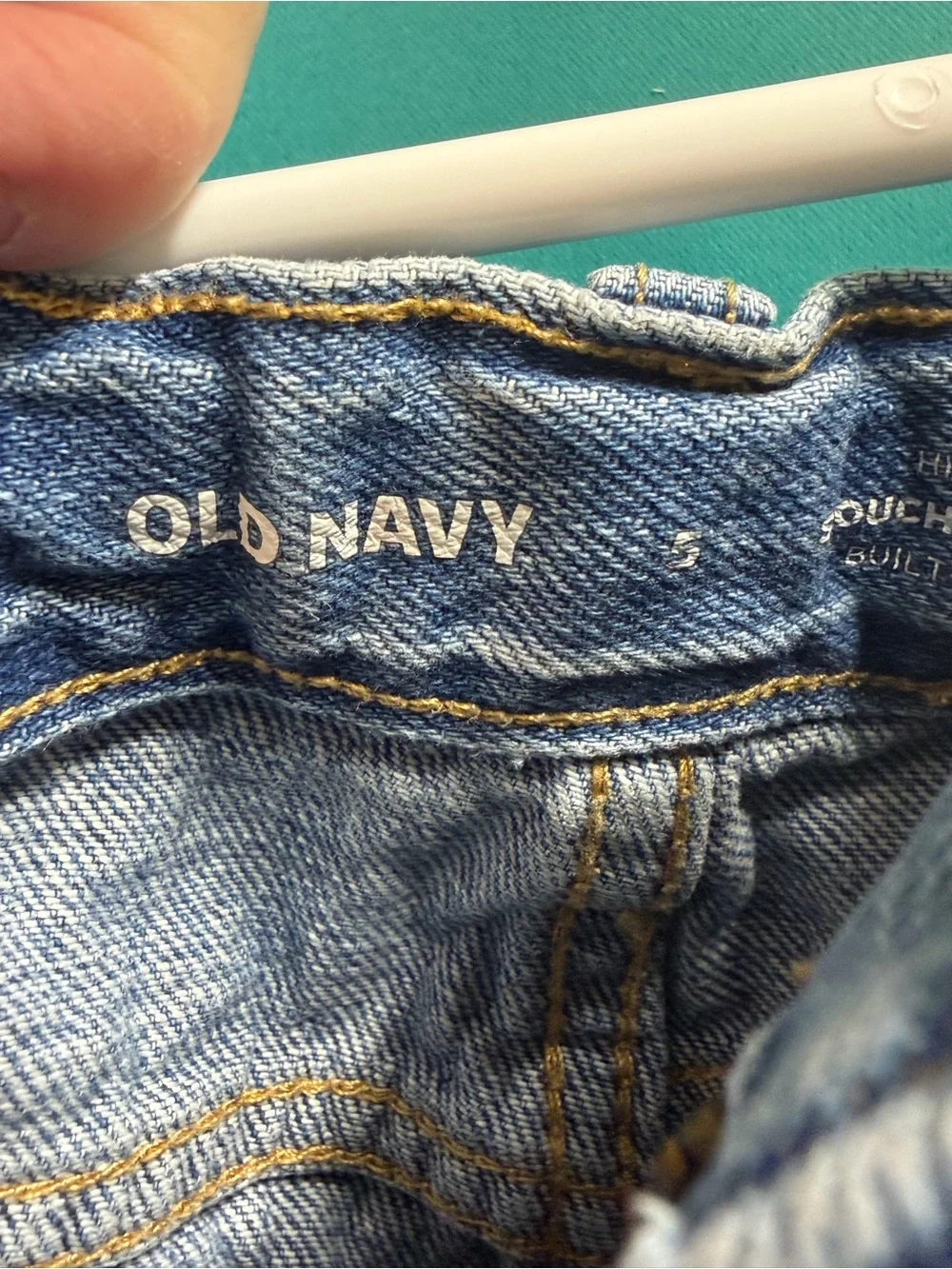 Old Navy Light Blue Denim Roll-Cuff Kids Shorts